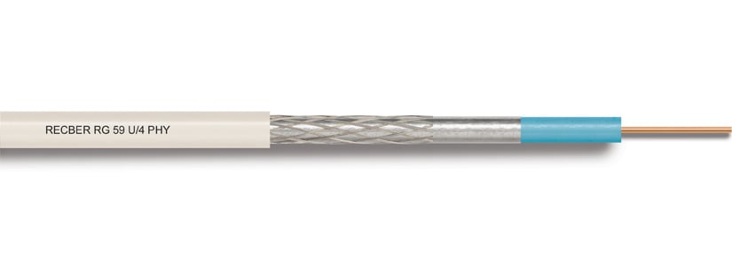 Reçber RG59 U/4 PHY-PVC Cu/Al Koaksiyel Kablo 100 Metre